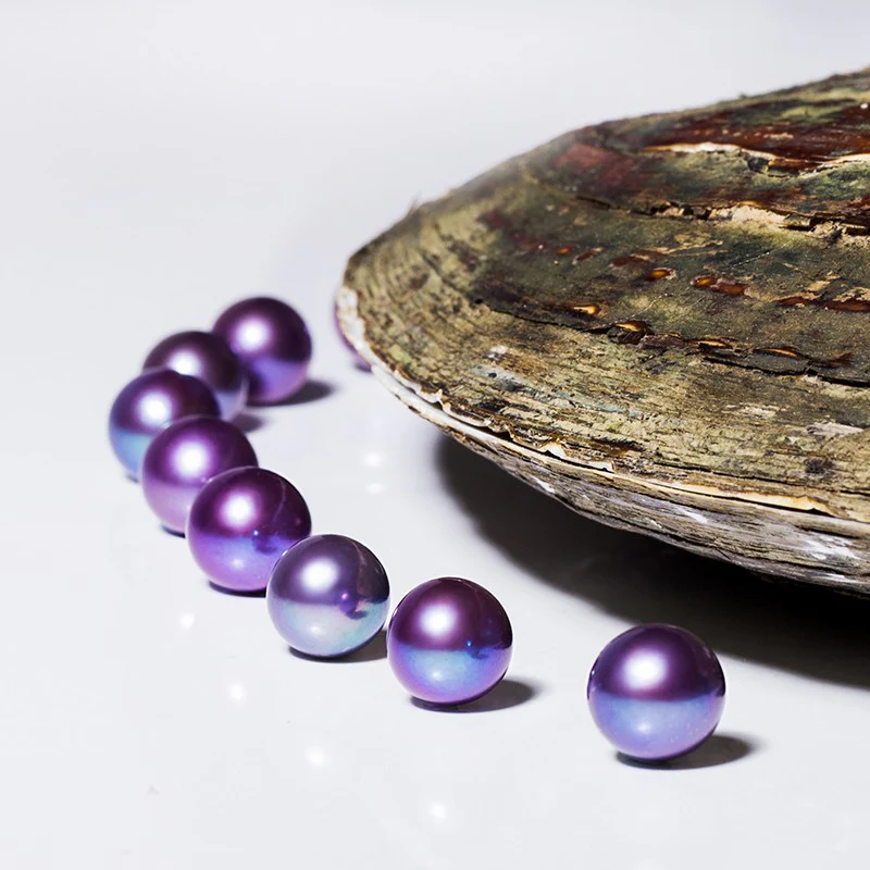 A04.New Demon Grapes purple Eddison Pearls no shell opening(5-6.5mm) - Image 3